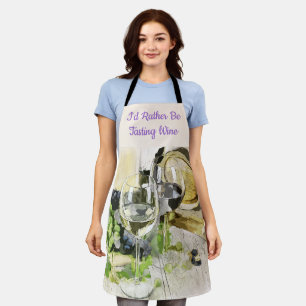 Ik proef liever wijn schort