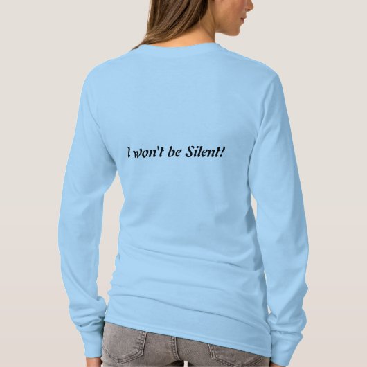 Ik protesteer tegen mijn Shirt voor de bewustmakin (Achterkant)