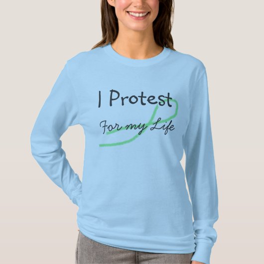 Ik protesteer tegen mijn Shirt voor de bewustmakin (Voorkant)
