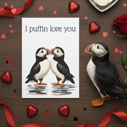 Ik Puffin van je Valentijnsjubileum Kaart