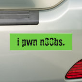 Ik pwn n00 bs. bumpersticker (Op auto)