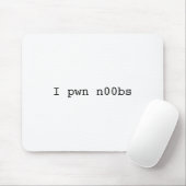 Ik pwn n00 bs Mousepad Muismat (Met muis)