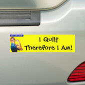 Ik quilt bumpersticker (Op auto)