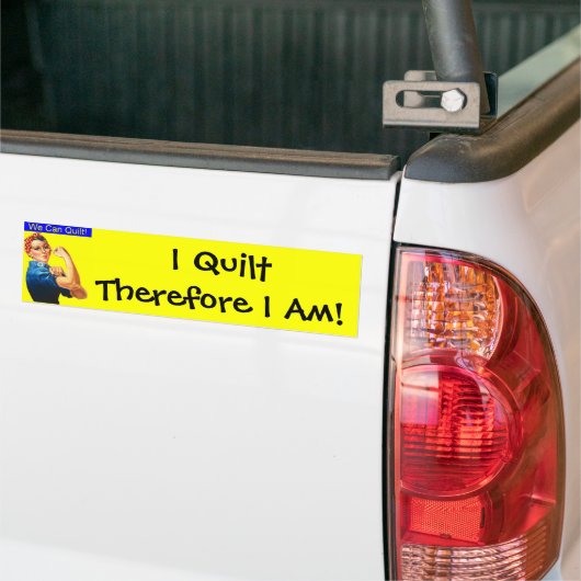 Ik quilt bumpersticker (Op Truck)