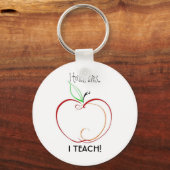 Ik raak levens aan... ik TEACH! Sleutelhanger (Voorkant)
