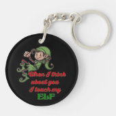 Ik raak mijn Elf Humor Sleutelhanger aan (Achterkant)
