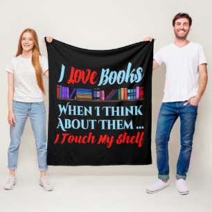 Ik raak mijn plank boek liefhebber Humor aan Fleece Deken