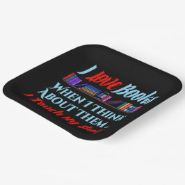 Ik raak mijn plank boek liefhebber Humor aan Papieren Bordje