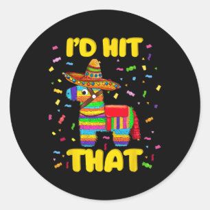 Ik raakte dat Pinata kostuum Cinco de Mayo Pa Ronde Sticker