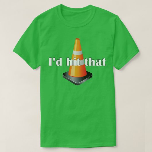 Ik raakte dat verkeer Sinaasappel Cone Grappig sle T-shirt (Design voorkant)