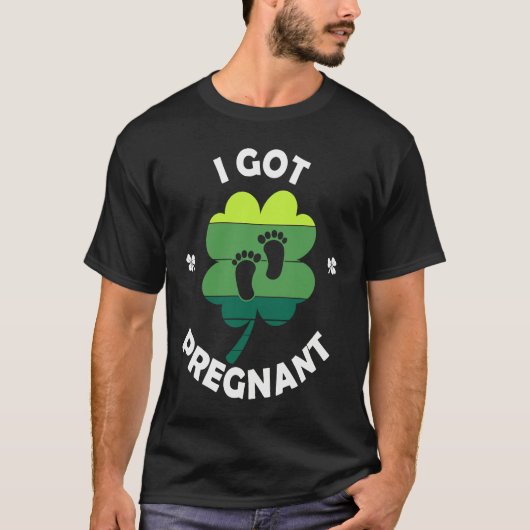 Ik raakte zwanger op St. Patrick's Day Iers kindje T-shirt (Voorkant)
