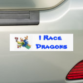 Ik race draken bumpersticker (Op auto)