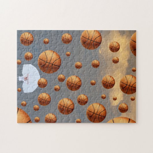 " Ik Raining B-Balls " . Legpuzzel (Horizontaal)