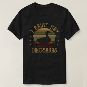 Ik raseer Tiny Dinosaurs Vintage Retro Duck T-shirt