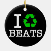 Ik recycle beats keramisch ornament (Achterkant)