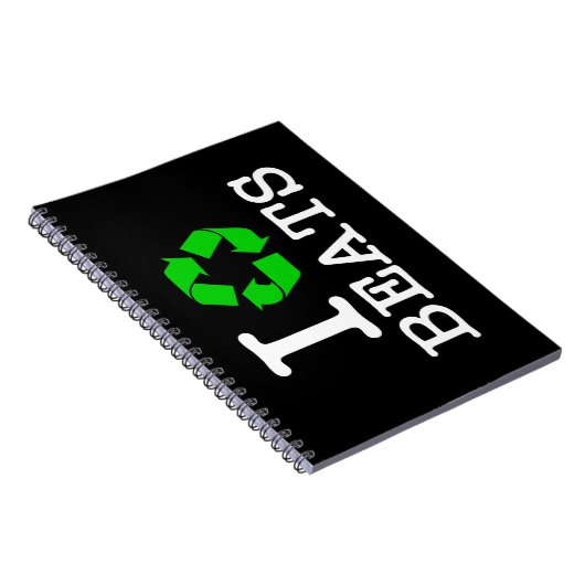 Ik recycle beats notitieboek (Rechterzijde)