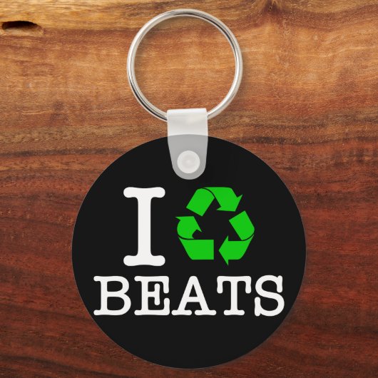 Ik recycle beats sleutelhanger (Voorkant)