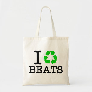 Ik recycle beats tote bag