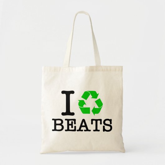 Ik recycle beats tote bag (Voorkant)