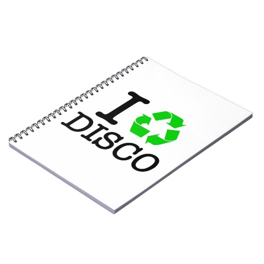Ik recycle Disco Notitieboek (Linkerzijde)