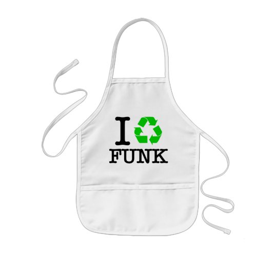 Ik recycle funk kinder schort (Voorkant)