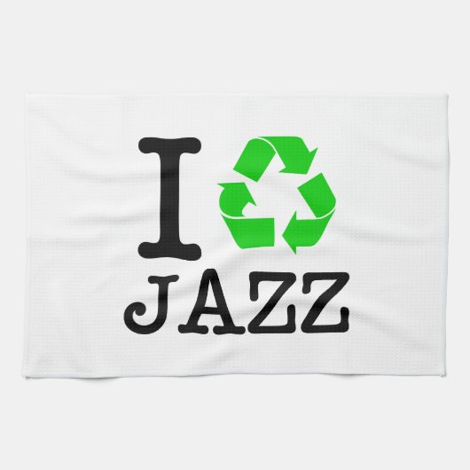 Ik recycle jazz theedoek (Horizontaal)