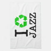 Ik recycle jazz theedoek (Verticaal)