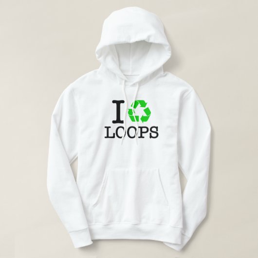 Ik recycle loops hoodie (Design voorkant)