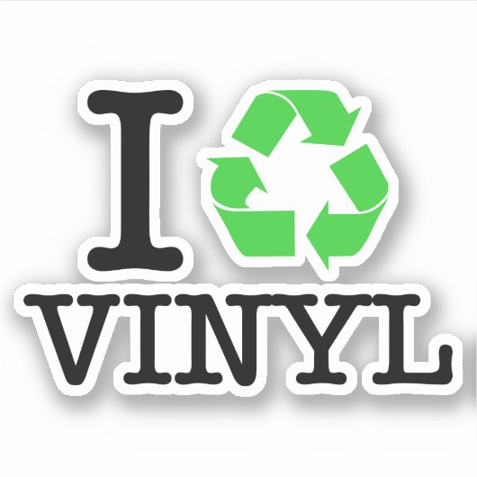 Ik recycle vinyl sticker (Voorkant)