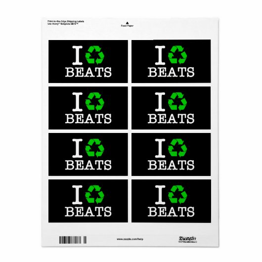 Ik Recyclen Beats Etiket (Full Sheet)
