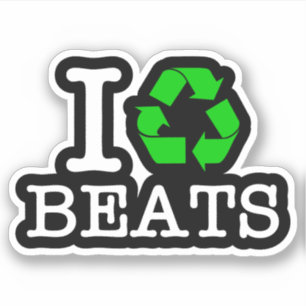 Ik Recyclen Beats Sticker