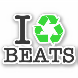 Ik Recyclen Beats Sticker