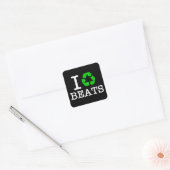 Ik Recyclen Beats Vierkante Sticker (Envelop)