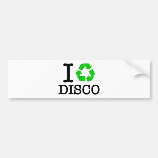 Ik Recyclen Disco Bumpersticker (Voorkant)
