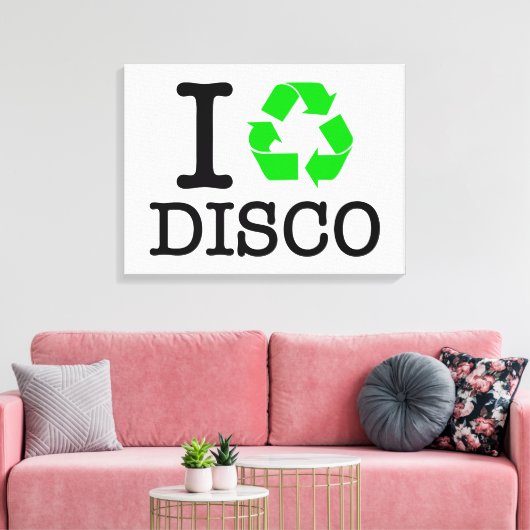 Ik Recyclen Disco Canvas Afdruk (Insitu (Woonkamer))
