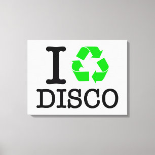 Ik Recyclen Disco Canvas Afdruk