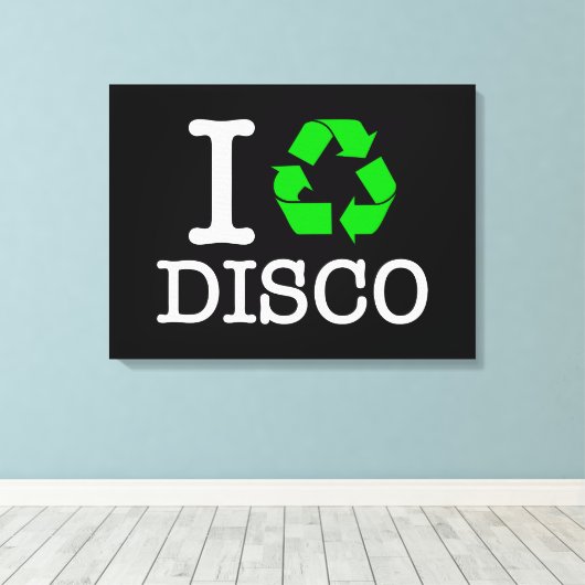 Ik Recyclen Disco Canvas Afdruk (Insitu (Houten vloer))