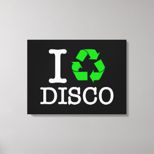 Ik Recyclen Disco Canvas Afdruk