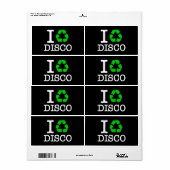 Ik Recyclen Disco Etiket (Full Sheet)