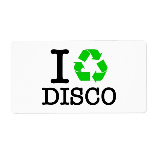 Ik Recyclen Disco Etiket (Voorkant)