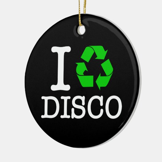 Ik Recyclen Disco Keramisch Ornament (Links)