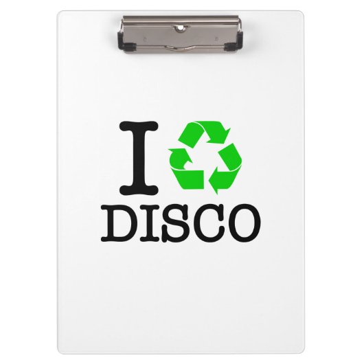 Ik Recyclen Disco Klembord (Voorkant)