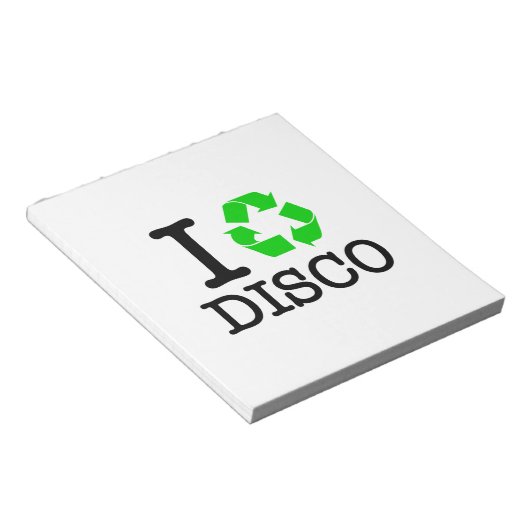 Ik Recyclen Disco Notitieblok (Schuin)
