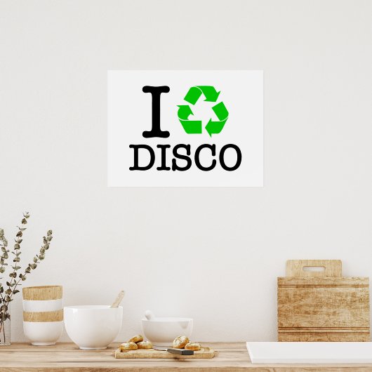 Ik Recyclen Disco Poster (Keuken)