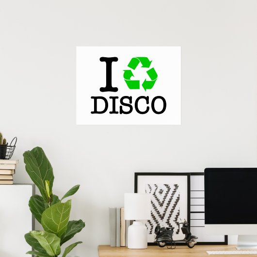 Ik Recyclen Disco Poster (Thuiskantoor)