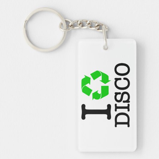 Ik Recyclen Disco Sleutelhanger (Voorkant)