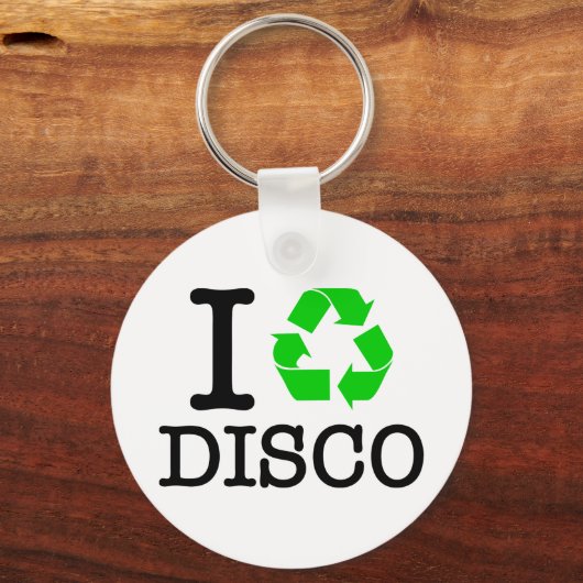 Ik Recyclen Disco Sleutelhanger (Voorkant)