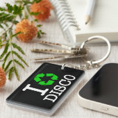 Ik Recyclen Disco Sleutelhanger (Voorkant Rechts)