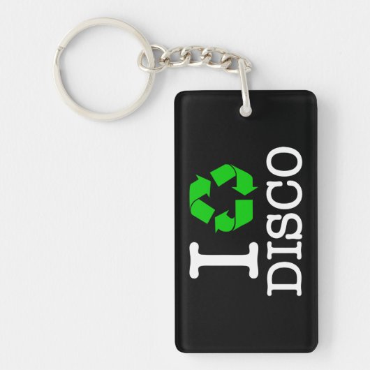 Ik Recyclen Disco Sleutelhanger (Voorkant)