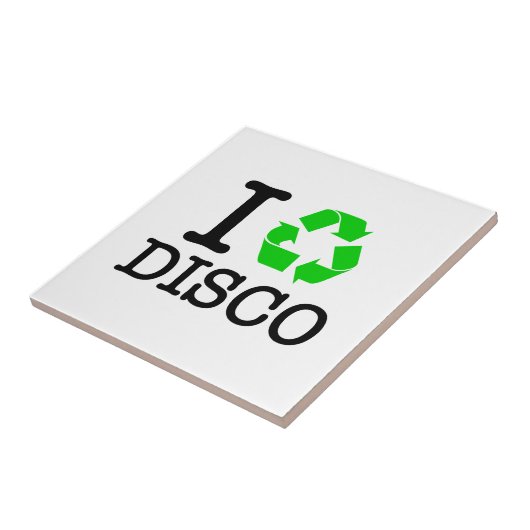 Ik Recyclen Disco Tegeltje (Zijkant)